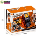 Đồ chơi xe thể thao địa hình có điều khiển 4 chiều màu cam có đèn đủ màu bên hông xe cho bé