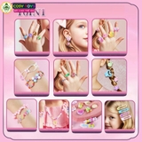 Đồ chơi hạt làm vòng tay, vòng cổ 10 trong 1 với nhiều mẫu thủ công thoả sức sáng tạo cho bé