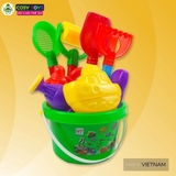 Đồ chơi xô xúc cát đi biển nhiều dụng cụ cho bé