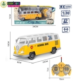 Đồ chơi xe bus buýt có điều khiển từ xa bốn chiều và đèn nháy cho bé