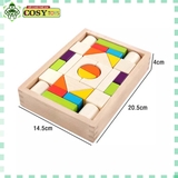 Đồ chơi phát triển trí tuệ xếp hình bằng gỗ với 30 hình khối khác nhau cho bé