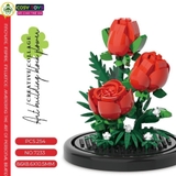 Đồ chơi lắp ghép xếp hình đóa hoa nghệ thuật đủ màu sắc với 254 chi tiết