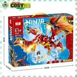 Đồ chơi lắp ghép xếp hình Ninjago rồng lửa của Kai với hơn 447 mảnh ghép