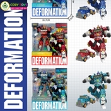 Đồ chơi lắp ghép biến hình robot thành xe quân sự cỡ lớn cao cấp cho bé