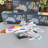 Đồ chơi máy bay biến hình thành robot có đèn và nhạc cho bé