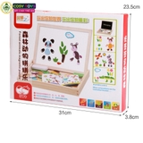 Đồ chơi bảng gỗ ghép nam châm hai mặt nhiều chủ đề cho bé