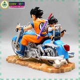 Mô Hình DragonBall 2 cha con Goku lái xe cao 16cm rộng 20 cm nặng 600g , Figure DragonBall