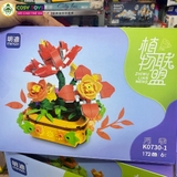 Đồ chơi lắp ghép xếp hình set bó hoa đủ mẫu hoa khoe sắc cho bé