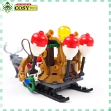 Đồ chơi lắp ghép xếp hình ông già noel cưỡi xe tuần lộc phát quà với 221 mảnh ghép