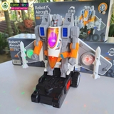 Đồ chơi máy bay biến hình thành robot có đèn và nhạc cho bé