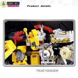 Đồ chơi lắp ghép xếp hình Bumbelee kết hợp trong bộ giáp vàng - xanh với hơn 1586 chi tiết