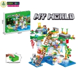 Đồ chơi lắp ghép xếp hình My world kèm nhân vật với nhiều chủ đề từ 426-423-562-559 mảnh ghép cho bé