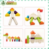 Đồ chơi phát triển trí tuệ xếp hình bằng gỗ với 30 hình khối khác nhau cho bé