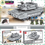 Đồ chơi lắp ghép xếp hình xe tăng quân sự mẫu mới với từ 625-641 chi tiết