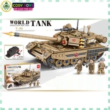 Đồ chơi lắp ghép xếp hình xe tăng quân sự mẫu mới với từ 625-641 chi tiết