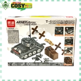Đồ chơi lắp ghép xếp hình xe bộ binh chiến đ.ấu màu xám với 521 mảnh ghép