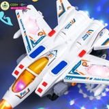 Đồ chơi máy bay biến hình thành robot có đèn và nhạc cho bé