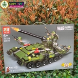 Đồ chơi lắp ghép xếp hình xe tăng quân sự mẫu 8 in 3 xếp được nhiều mẫu xe nhỏ với hơn 645 chi tiết