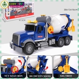 Đồ chơi mô hình xe trộn bê tông cỡ lớn cao cấp với đèn nhấp nháy và chi tiết chuyển động cho bé
