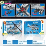 Đồ chơi lắp ghép xếp hình trực thăng vũ trang mới với 704 chi tiết cho bé