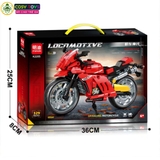 Đồ chơi lắp ghép xếp hình các mẫu xe moto thể thao với 329-341-343 mảnh ghép cho bé