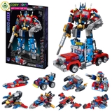 Đồ chơi lắp ghép xếp hình robot transformer Optimus Prime biến hình 8 trong 2 với hơn 769 chi tiết