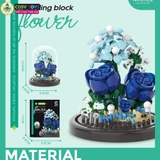 Đồ chơi lắp ghép xếp hình đóa hoa nghệ thuật đủ màu sắc với 254 chi tiết