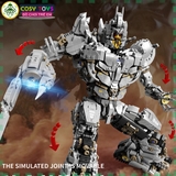 Đồ chơi lắp ghép xếp hình T.ank Mega Commander Decepticon cỡ lớn có block phát sáng kèm nhiều chi tiết chuyển động với 4052 mảnh ghép cho bé