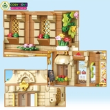 Đồ chơi lắp ghép xếp hình city nhà phố: quán cà phê, khách sạn, nhà hàng ... với 713, 760, 828 chi tiết