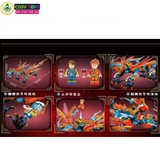 Đồ chơi lắp ghép xếp hình rồng vàng ninja với 786 chi tiết