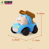 Đồ chơi mô hình 4 xe ô tô hoạt hình chạy trớn cho bé từ 3 tuổi
