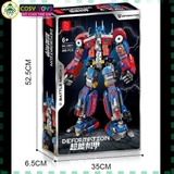 Đồ chơi lắp ghép xếp hình chiến binh Optimus Prime biến hình 2 trong 1 thành xe với 896 chi tiết