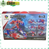 Đồ chơi lắp ghép xếp hình Optimus Prime 2 trong 1 mẫu robot biến thành siêu xe với 509 pics
