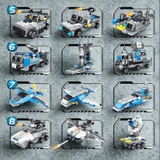 Đồ chơi lắp ghép xếp hình tàu cảnh sát biển 8 trong 1 với 954 mảnh ghép cho bé