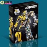 Đồ chơi lắp ghép xếp hình Bumbelee kết hợp trong bộ giáp vàng - xanh với hơn 1586 chi tiết
