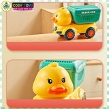 Đồ chơi xe ô tô đồ chơi vịt con kèm thùng chở lêgô 124 chi tiết cho bé