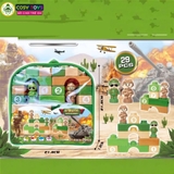 Túi xếp hình nhân vật mô hình cứu hỏa - quân đội với 29 chi tiết