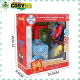 Đồ chơi xe chạy bong bóng mô hình siêu anh hùng với hai xe nhỏ cho bé