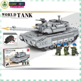 Đồ chơi lắp ghép xếp hình xe tăng quân sự mẫu mới với từ 625-641 chi tiết