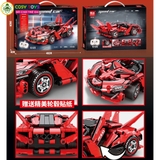 Đồ chơi xếp hình lắp ghép mô hình xe thể thao F1 đủ màu cao cấp mẫu mới có động cơ điều khiển từ xa với 337 chi tiết cho bé