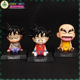 Mô hình Songoku Áo Xám Lắc Đầu - Dragon Ball - Bộ lắc đầu - Có Hộp Màu