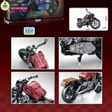 Đồ chơi lắp ghép xếp hình xe moto thể thao màu đỏ cỡ lớn với 469 mảnh ghép cho bé