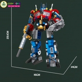 Đồ chơi lắp ghép xếp hình robot transformer Optimus Prime biến hình 8 trong 2 với hơn 769 chi tiết