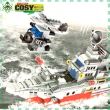 Đồ chơi lắp ghép xếp hình tàu tuần tra cao tốc trên biển với 613 mảnh ghép