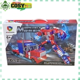 Đồ chơi lắp ghép xếp hình Optimus Prime 2 trong 1 mẫu robot biến thành siêu xe với 509 pics
