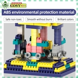 Đồ chơi lắp ghép xếp hình lắp ráp đoàn tàu thú cưng với 158 chi tiết