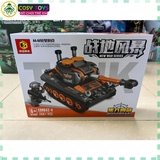 Đồ chơi lắp ghép xếp hình xe tăng quân sự mẫu tiger với 260 chi tiết