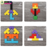 Đồ chơi bảng gỗ xếp tư duy sáng tạo cho bé
