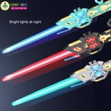 Đồ chơi kiếm ánh sáng lazer phiên bản 2 đầu đổi màu xoay 360 độ cho bé
