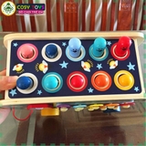 Đồ chơi đập chuột kèm đàn gỗ và thả động vật 3 trong 1 cho bé